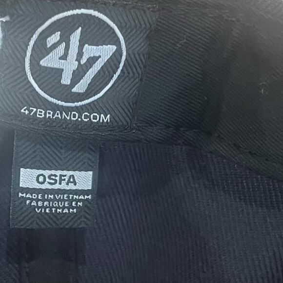 Atlanta Braves 47 Brand MVP NAMB Adjustable Strap Navy Red White Baseball Cap - Picture 6 of 6